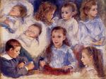 Studies of the children of Paul Berard 1881
